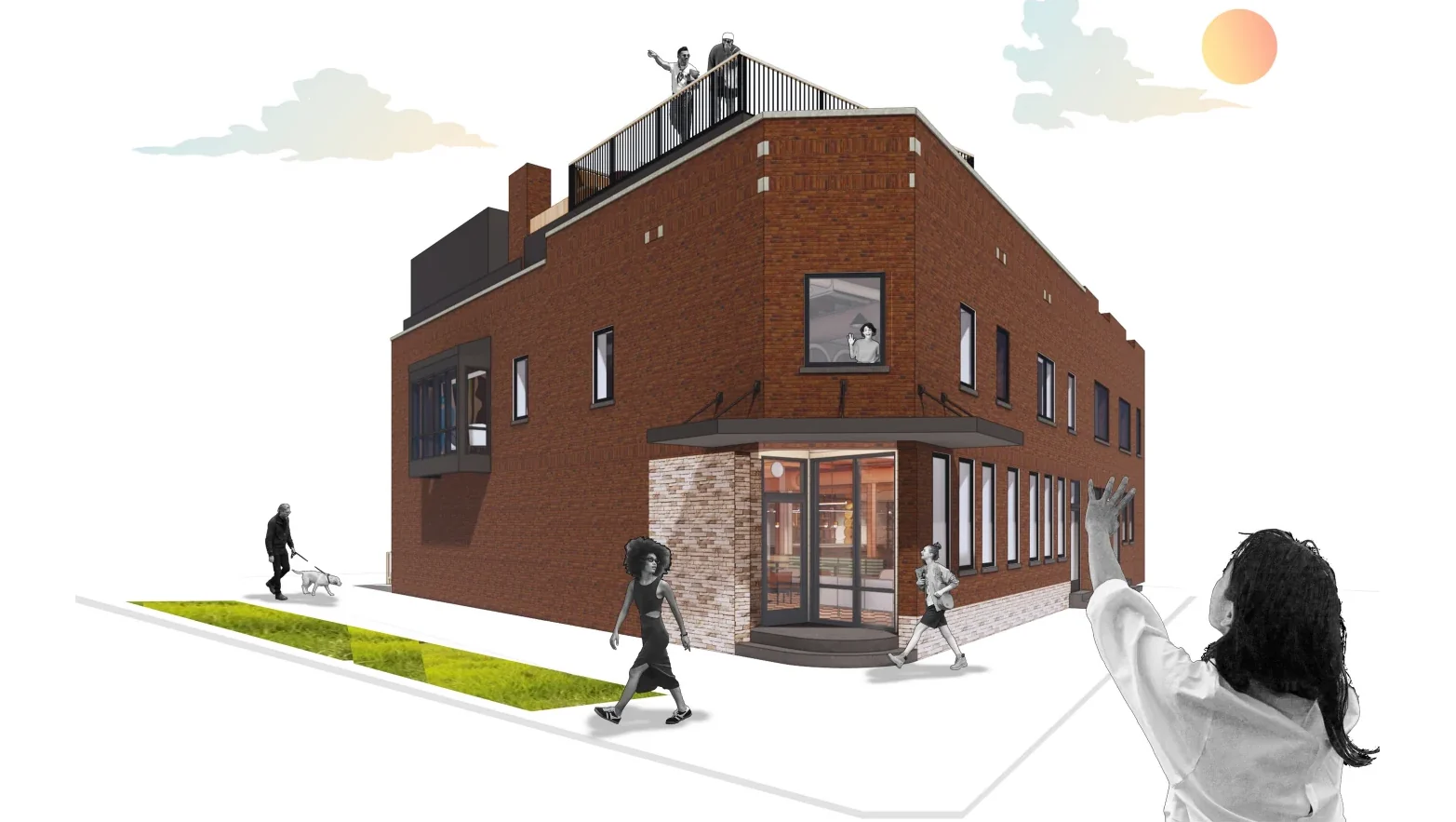 Architectural rendering of the 6 Degrees and ArtPlay development